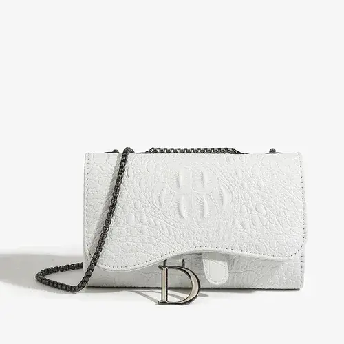 Bolso casual de mujer con correa de cadena y lentejuelas cruzadas. - 1