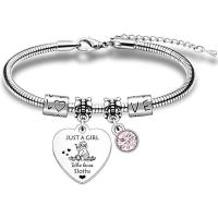 Pulsera de acero inoxidable con etiqueta y letras de acero, la más vendida en Italia. - details 7