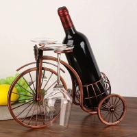 Estante de Metal creativo para vino, soporte Vintage para botella de vino y vidrio, soporte de exhibición para decoración del hogar, Bar - details 2