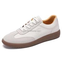 Nuevo 2025 zapatos de cuero de lujo clásicos totalmente blancos para hombres con corbata de vaca zapatos casuales negros formales, marca italiana, superventas - details 0