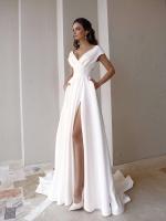 Elegante Vestido Cruzado de Cintura Media con Abanico Color Sólido, Estilo Sin Límites, Moda Nocturna para Mujeres - details 7