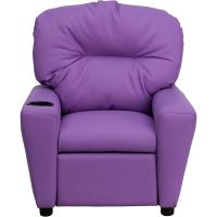 Chandler de Vinilo para niños reclinable con portavasos y reclinable de Seguridad, Silla reclinable contemporánea para niños, admite hasta 90 lbs, Beige - details 25