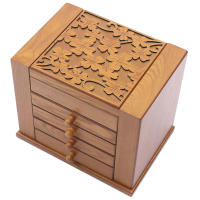 Joyero de Flores Talladas de Madera De 5 Capas, Organizador de Almacenamiento de Gran Capacidad, Regalo - details 13