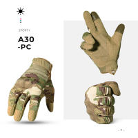 Guantes tácticos de camuflaje con pantalla táctil y dedos para Paintball, bicicleta, tiro, motocicleta, Airsoft, deportes de combate, antideslizantes para hombres - details 10