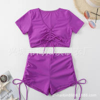 Bikini de dos piezas de color sólido de nuevo estilo - details 5