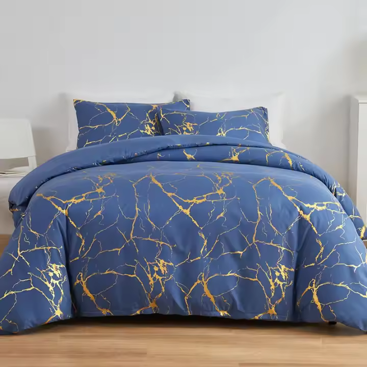 Juego de Funda Nórdica de Doble Estampado Mármol, Ropa de Cama de Lujo, Tamaño King, Tamaño Queen - 1