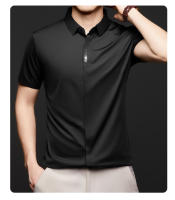 Hombres cortos en verano, negocios de mediana edad, camisa sin costuras, camisa de manga corta transpirable y agradable para la piel para uso masculino - details 5