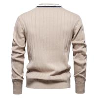 Chaqueta de punto de tendencia de suéter de manga larga con cuello en V para hombre de otoño e invierno - details 35