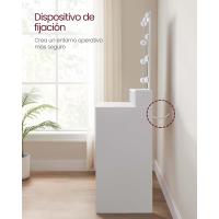 Luces LED con Brillo Ajustable, Mesa de Maquillaje con Espejo, 2 Cajones y 3 Compartimentos, Moderno, Blanco - details 15