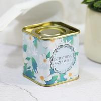 Caja de lata decorativa para té, lata de té de Metal pequeña cuadrada, té portátil sellado - details 4