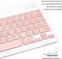 Miniteclado inalámbrico Portátil con Bluetooth, recargable para Apple, iPad, iPhone, Samsung, tableta, teléfono, iOS, Android, Windows - details 13