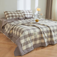 Bonenjoy, 1 unidad, edredón de verano, edredón de estilo a cuadros, edredón fino suave, manta acolchada para habitación de niños y adultos (sin funda de almohada) - details 1