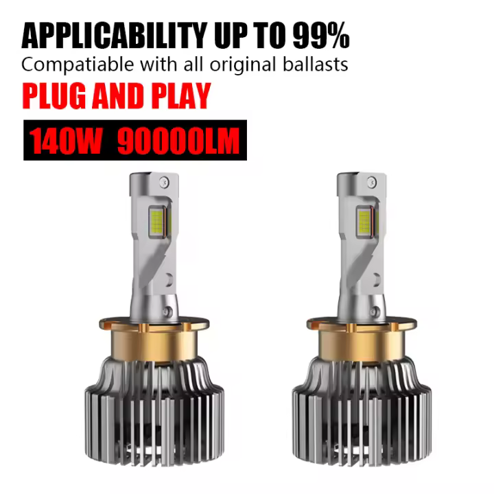 Bombillas LED para faros delanteros de coche, reemplazo de luz de Xenón HID, D4S, D4R, 90000LM, Canbus, blanco, 6000K, un par - 1