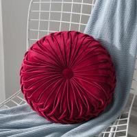 Decoración redonda de terciopelo, almohada suave decorativa de color liso para sofá, silla, dormitorio, regalo de inauguración del hogar - details 7