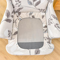 Funda para silla con respaldo alto y estampado elástico, funda para sillón con ala de un solo asiento, forma de 2 piezas - details 10