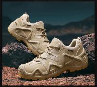 Zapatos deportivos para hombre, novedad de 2025, botas planas para correr, zapatos de senderismo antideslizantes de alta calidad, zapatos de senderismo al aire libre con suela de goma para hombre - details 17