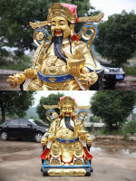 3 estatua de Buda 1 metro 6 templo de resina de fibra de vidrio vestido de rojo invita al Dios de la riqueza - details 14