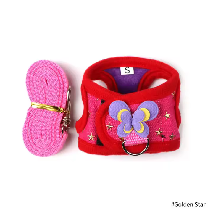Corset de Denim Transpirable para Mascotas Pequeñas Correa de Tracción al Aire Libre para Chinchilla, Conejo Holgado, Pequeño Pato Collares de Mascotas - 1