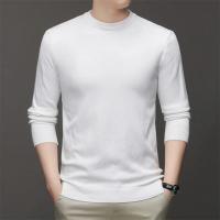 Suéter de color sólido de manga larga con cuello redondo para hombre de 7 colores Top suave, cálido y cómodo con - details 3