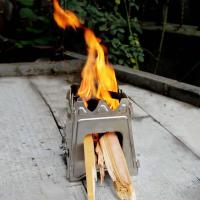 Estufa de alcohol de curado de acero inoxidable ligera de madera para acampar, cocina para acampar al aire libre, barbacoa, picnic - details 0