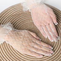 Guantes cortos de encaje para mujer, fiesta de té, disfraces de fiesta, guantes para boda, vestido de noche nupcial - details 4
