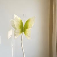 NUEVAS flores artificiales de papel con forma de mariposa, flores artificiales, fondo colorido, mariposa falsa, pared con cabeza de flor de gran escala de 30cm - details 16