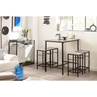 Juego de Mesa Comedor Conjunto de Mesa Alta de Bar con 4 Taburetes y 1 Mesa Gris - details 7