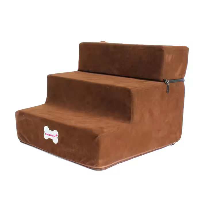 Escalera de esponja lavable portátil para mascotas, sofá cama para perros y gatos, antideslizante, suministros para mascotas, 3 capas - 1