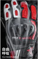 Guantes de moto para hombre, guantes de cuero con dedos completos para ciclismo y carreras, transpirables, Motowolf - details 2
