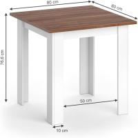 Mesa de comedor, roble dorado/gris, 80 x 80 cm - details 27