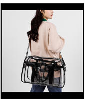 Bolsa de viaje transparente de PVC, bolsos de hombro tipo bandolera portátiles para deportes, senderismo al aire libre, natación, compras, bolso transparente - details 5