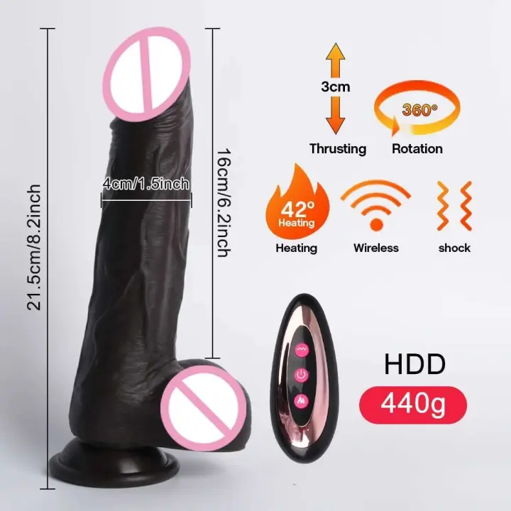 Enorme consolador realista de silicona con Control remoto, Juguetes sexuales femeninos vibratorios de empuje, masajeador de orgasmo vaginal para clítoris y punto G - 1
