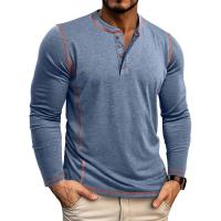 Sudadera de hombre Camiseta de manga larga de hombre Camisa Henley de hombre Top de cuatro botones - details 7