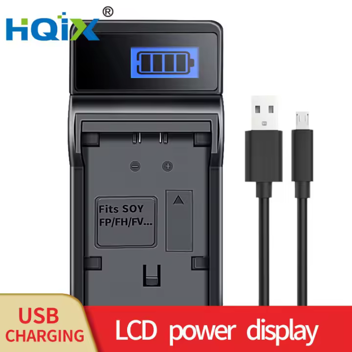 HQIX para Sony HDR-XR100E XR200E XR500E XR520E CX12E CX7E CX100E CX500E CX520E HC3 HC7 HC9E Cámara NP-FH50 cargador de batería - 1