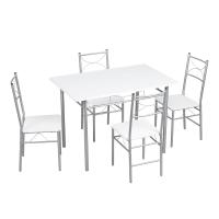 Mesa y Sillas de Comedor para 4 Personas Mesa de Cocina de Madera Conjunto de Mesa y Sillas - details 4