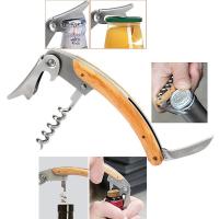 Sacacorchos, juego de accesorios para vino Set Sommelier Premium 4 Piezas - Estuche Caoba con Tablero Ajedrez, Almacena 2 Botellas, Accesorios Bambú/Acero Inox, Ideal para Regalo y Degustaciones(Termómetro no incluido) - details 3