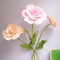 NUEVA flor artificial de 40 cm, tamaño grande, 40 cm de largo, flor de peonía artificial, rama de rosa de espuma PE, simulación de jardín de rosas - details 17