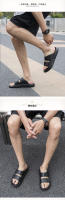Nueva ropa exterior sandalias de una palabra Velcro zapatos de playa de cuero de suela blanda con suela plana hombres - details 7