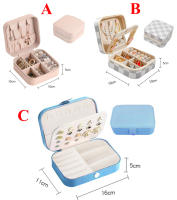 Caja organizadora de joyas de PU, organizador de anillos de viaje, soporte para collar, caja de exhibición de Joyas, bolsa contenedor de joyería de regalo - details 8
