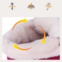 Botas de nieve cálidas antideslizantes para mujer, botines impermeables al aire libre, zapatos de senderismo de piel, zapatillas de felpa con cordones, Invierno - details 2