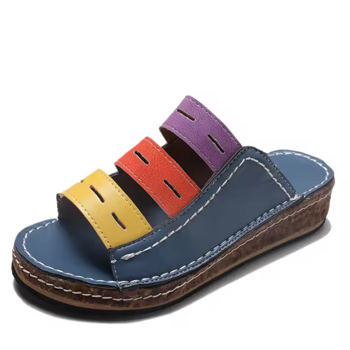 Zapatillas de tacón de cuña para mujer, zapatos de verano - 1