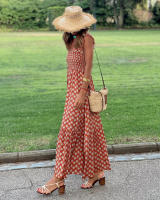 Vestido estampado de alta gama, estilo puro lujuria, falda con tirantes florales retro - details 32