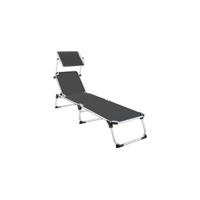 Set de 2X Tumbonas de Jardín Exterior Tumbonas Plegables con Reposacabezas, Parasol y Bolsillo Lateral Tumbonas de Playa Reclinables 4 Posiciones Tumbona de Piscina Resistente a Intemperie Gris - details 5