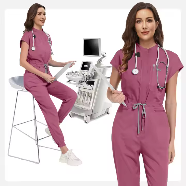 Hospital enfermera Doctor batas quirúrgicas mono exfoliante de alta calidad uniforme médico de enfermería multicolor uniformes de SPA de belleza. - 1