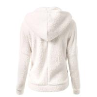 Sudadera con Capucha de Peluche para Mujer Ouwu Moda de Color Sólido, Ajuste Suelto, Estilo Tendencia 2024 - details 9