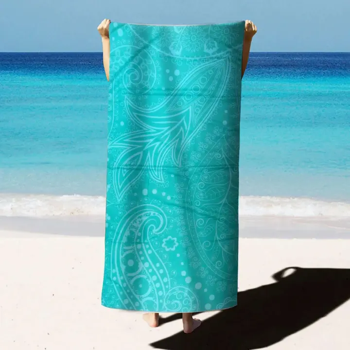 Toallas de playa de microfibra, toalla absorbente súper suave para nadar de secado rápido para natación, deportes, playa, Camping, gimnasio, - 1