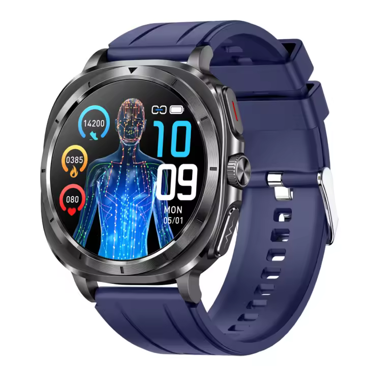 Reloj inteligente ET492 para hombre y mujer, dispositivo con asistente de voz NFC, detección de ritmo cardíaco, llamada de emergencia SOS, linterna, AMOLED, novedad de 2025 - 1