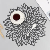 Juego de manteles individuales metálicos de PVC para mesa de comedor, almohadillas huecas para posavasos, tapetes para cuencos, hoja de vinilo, Decoración de mesa de comedor, nuevo - details 15
