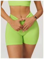 Pantalones cortos deportivos mejorados de cintura alta para yoga sin costuras para mujer, utilizados para gimnasios y ciclismo - details 21