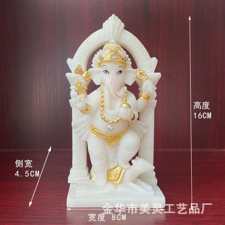 Adorno de Dios elefante, artesanía de resina de vidrio de agua, decoración india tailandesa de alta calidad - 1
